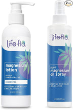 LIFE-FLO Magnesium Lotion and Pure Magnesium Oil Spray Bundle by LIFE-FLO