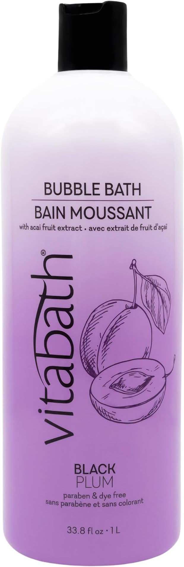 Vitabath Black Plum Bubble Bath Rich Foaming Soak by Vitabath