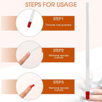 17cm Rubber Cuticle Pusher Cleaner, 4 Pieces Red Hard Rubber End Tipped Nail - Image 3