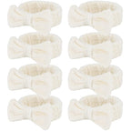 Ondder Spa Headband for Washing Face 8 Pack Beige Skincare Headbands for Women by Ondder