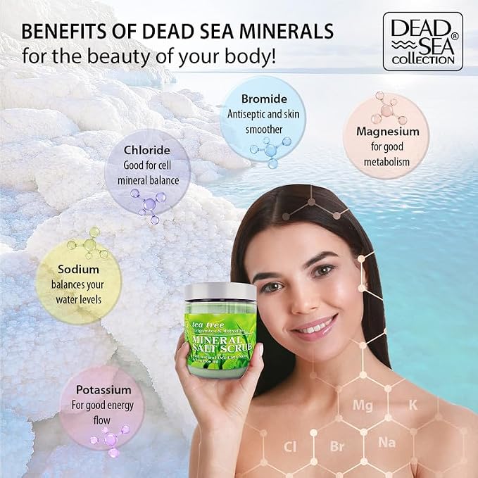 Dead Sea Collection Tea Tree Salt Scrub – Exfoliating Body Scrub - Image 4