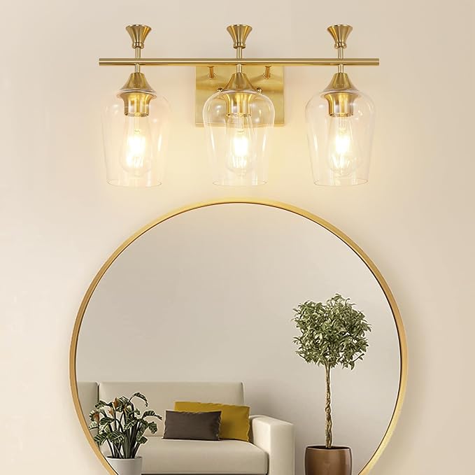 Bathroom Light Fixtures, Brushed Gold Vanity Lights - Image 3