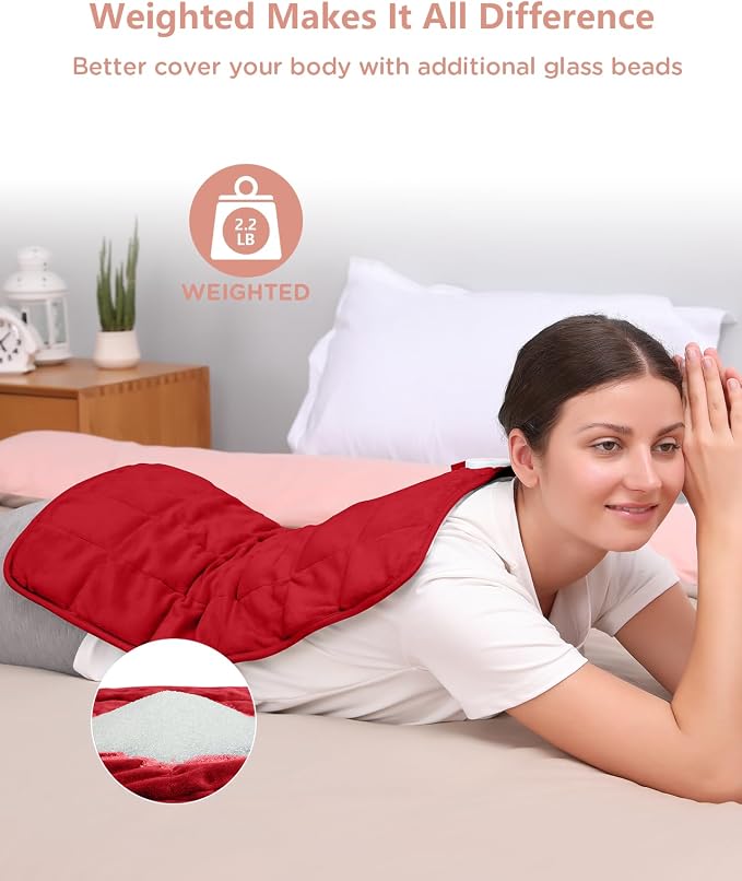 Comfytemp Weighted Heating Pad for Back & Period, 12x24 Extra Large Electric - Image 3