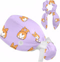 Adjustable Brown Dachshund Dog Blue Surgical Scrub Cap by otnrnondcl