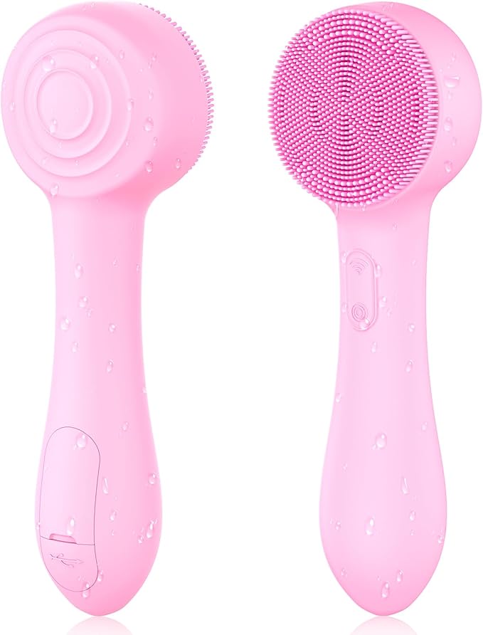 Facial Cleansing Brush Silicone Face Scrubber Waterproof Rechargeable by BuyNow