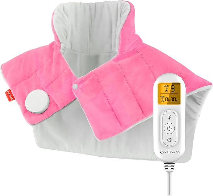 Comfytemp Heating Pad for Neck and Shoulders and Back, 2.6lb Weighted Electric by Comfytemp