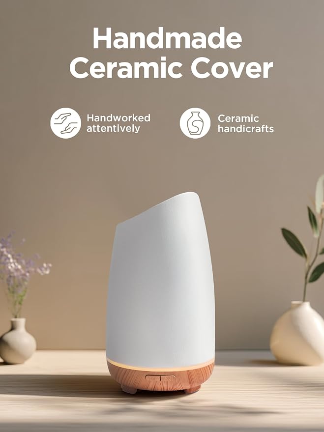 InnoGear 150ml Ceramic Oil Diffuser, Handcrafted Stone Essential Oil Diffuser - Image 7