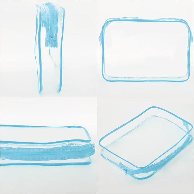Tbestmax 10 Pack Clear Cosmetic Bags Makeup Bags Portable Waterproof TSA - Image 4