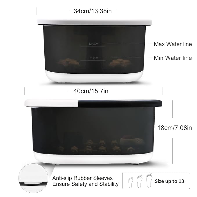 Foot Spa Bath Massager with Heat Bubbles and Vibration Massage and Jets - Image 7