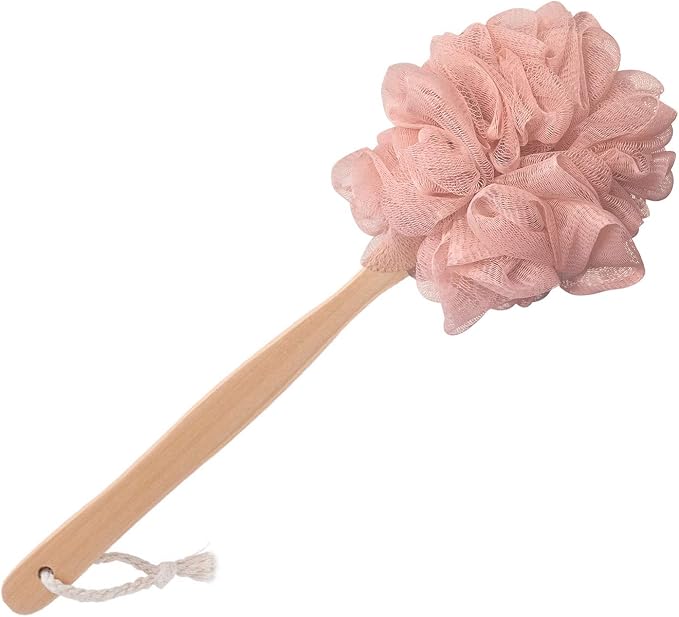 Pink Loofah with Handle by RASDDER