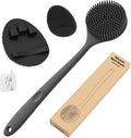 Manmihealth Silicone Back Scrubber & Bath Glove & Face Brush Set, by ManmiHealth