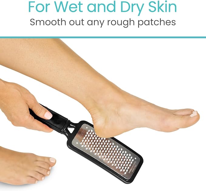 Vive Foot File - Feet Scraper for Dead Skin - Heel Grater, Callus Remover - Image 3