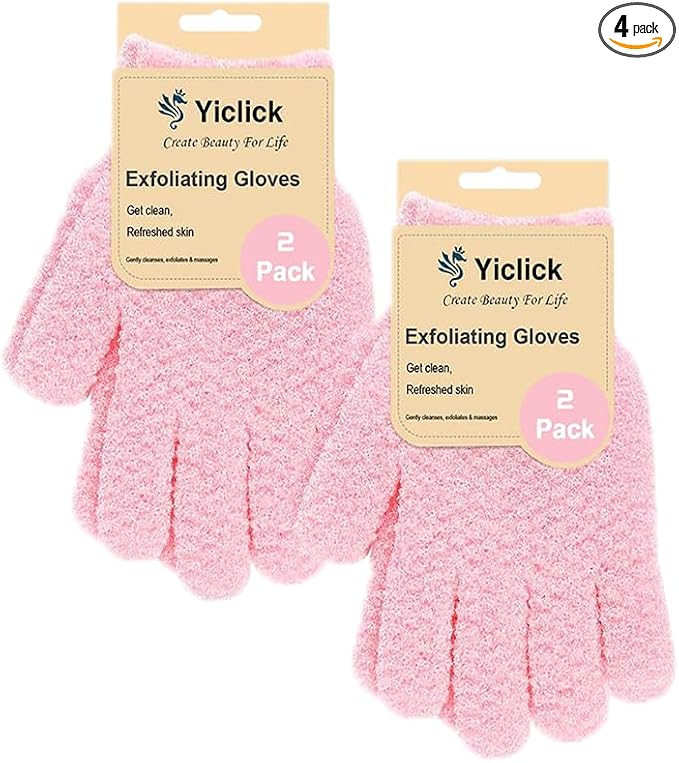 Yiclick Heavy Exfoliating Gloves, Exfoliating Body Scrubber by YiclickCreateBeautyforLife