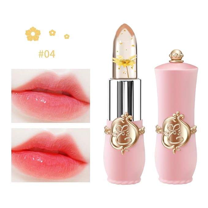 BestLand 3 Pcs/Set Flower Jelly Lipstick Set Temperature Change Moisturizer - Image 2