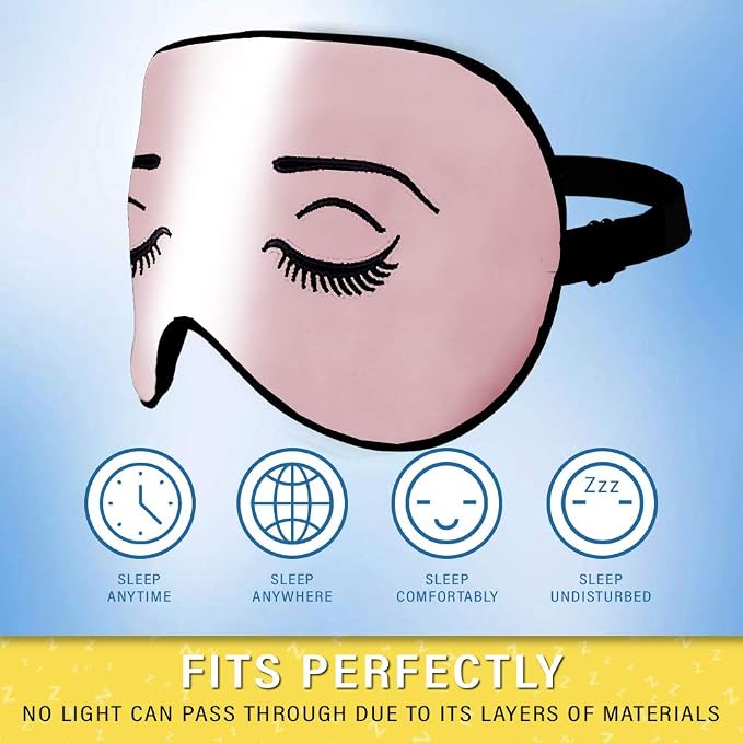 Silk Sleep Eye Mask for Men Women, Comfortable Super Soft Eye Mask - Image 3
