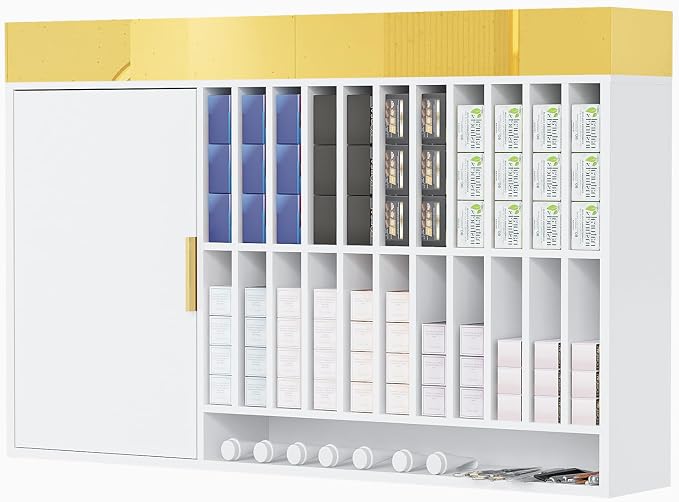 OmySalon Hair Color Organizer Rack, Professional Wall Mounted Salon Station - Image 7