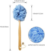 Back Scrubber for Shower & Body, Long Handle Bath Brush - Image 4