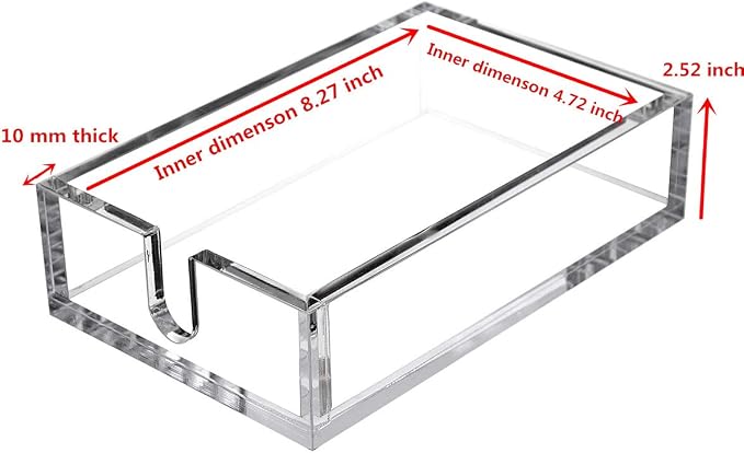 CY craft Acrylic Guest Towel Napkin Holder, Fancy Flat Napkin Holders - Image 5