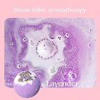 Dried Flower Bath Bombs Salt Balls, Lavender Extract Essential Oils, - Image 6