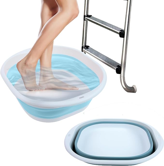 Portable Pool Foot Bath, Collapsible Pool Foot Wash Basin Tub, Foot Bath Basin by ESEHGS