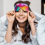Abstract Marble Silk Eye Mask Sleep Mask Fluid Colorful Painting Artwork - Image 5