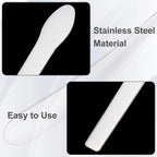 Pndeyo 3pcs Mini Stainless Steel Makeup Spatula, Skincare Scoop Applicator - Image 3