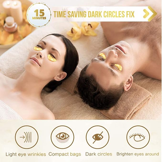 Under Eye Patches, 30 Pairs Gold Eye Mask, Eye Gel Pads - Image 6