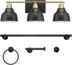 Globe Electric 63000204 5-Piece All-in-One Bathroom Accessory Set, 3-Light by GlobeElectric