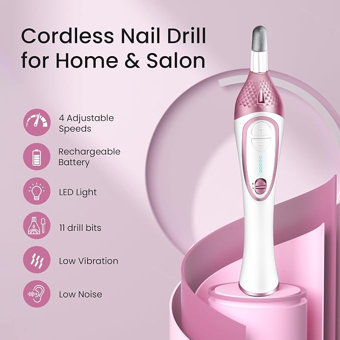 36-Piece Professional Manicure Pedicure Kit-Cordless Electric Nail File Kit - Image 2