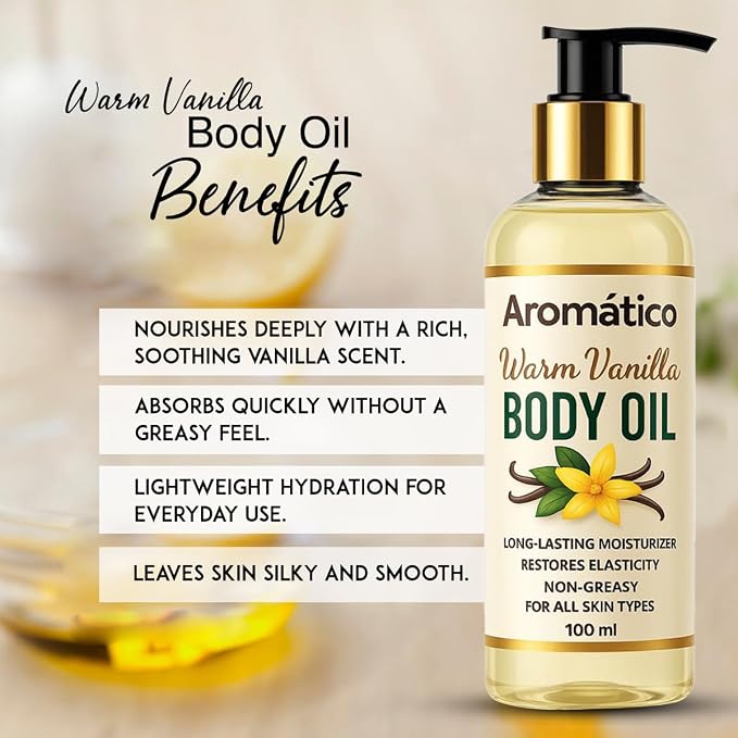 Aromatico Warm Vanilla Mini Body Oil - Image 4