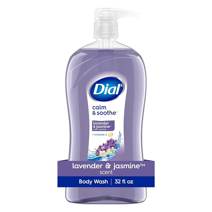 Dial Body Wash, Calm & Soothe Lavender & Jasmine Scent, 32 fl oz by DialSoap