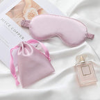 Silk Satin Sleeping Eye Mask, Light Purple Sleep Eye Mask Night Blindfold - Image 6