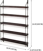 THYGIFTREE Essential Oil Storage Shelf Wall Mounted 16.9" Wooden Essential Oil - Image 7