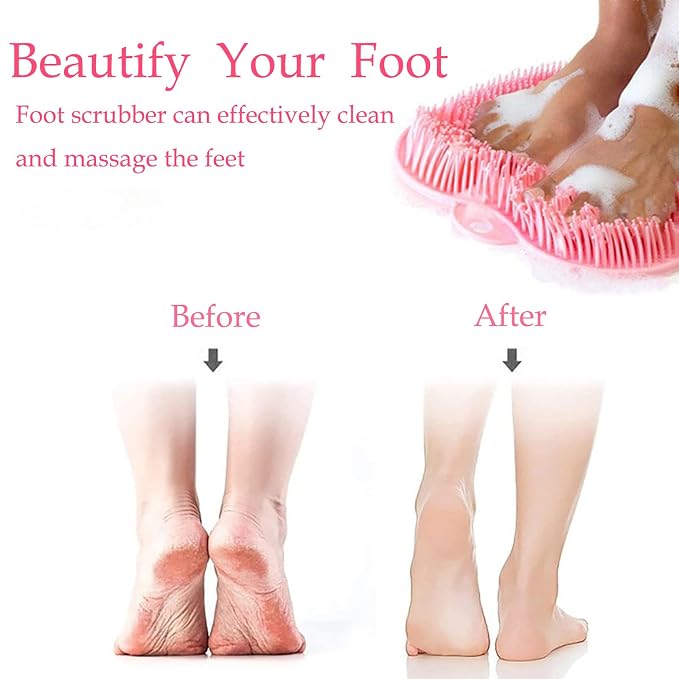 Shower Foot and Back Scrubber Mat, Wall Mounted Shower Foot Scrubber - Image 5