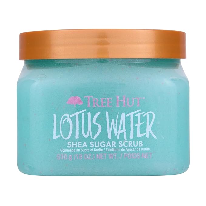 Tree Hut Lotus Water Shea Sugar Scrub, Exfoliating, Hydrating & Moisturizing by TreeHut