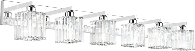 Aipsun Bathroom Vanity Light Fixtures 6 Light Chrome Vanity Light by Aipsun