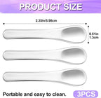 Pndeyo 3pcs Mini Stainless Steel Makeup Spatula, Reusable Cosmetic Cream - Image 2