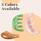 GSHOW Head Massager Scalp Resin Handheld Wide Tooth Gua Sha Comb Relax Massage - Image 6