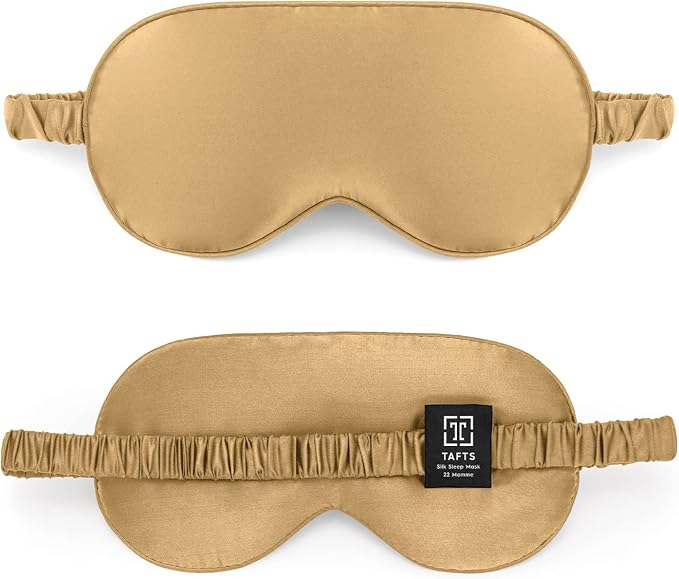 TAFTS Silk Sleep Mask - 22mm 100% Pure Mulberry 6A Silk & Blindfold by Tafts