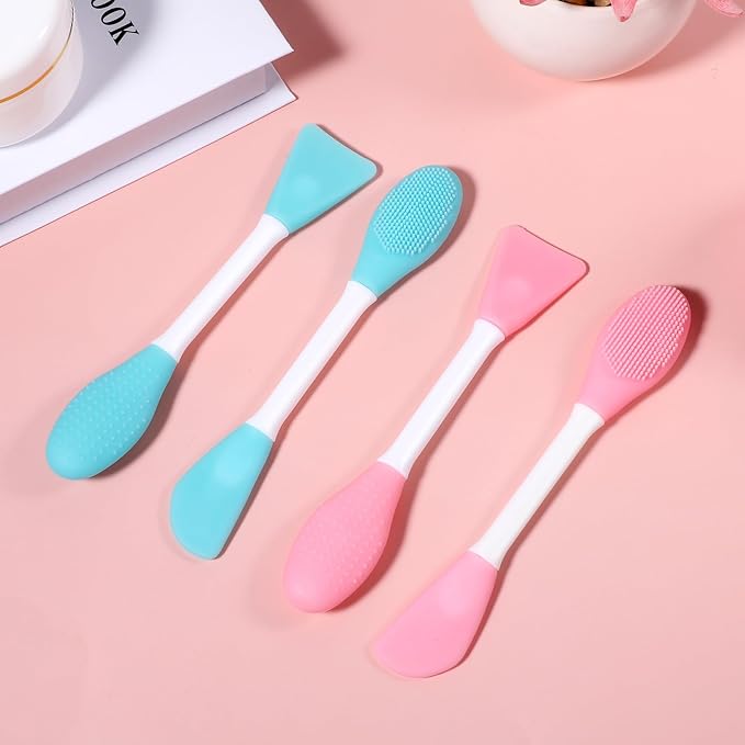 4 Pcs 2 in 1 Double-Sided Facial Scrubber Brush Tool, Facial Cleansing Brush - Image 5