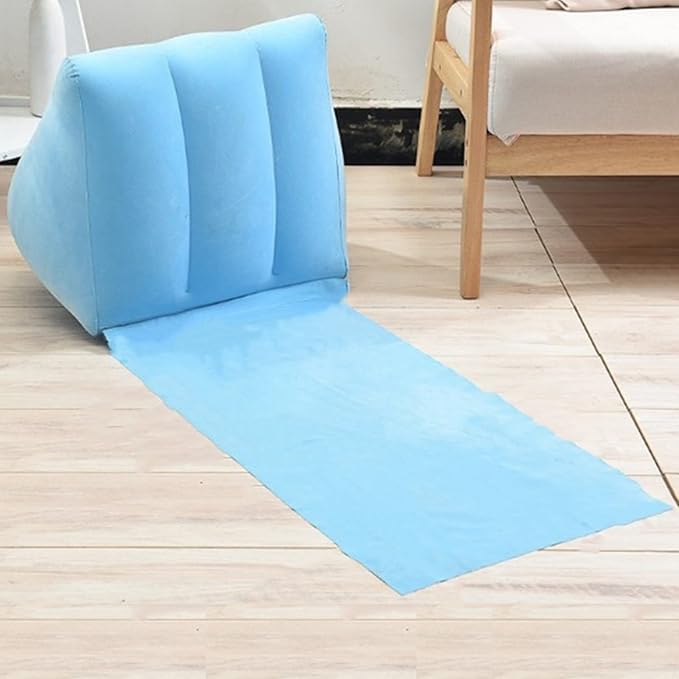 2X Inflatable Outdoor Sun Bath Beach Mat Pillows Flocking Beach Chairs - Image 3