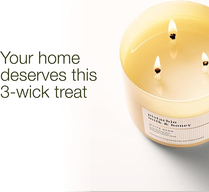 Bath & Body Works 3-Wick Candle, Pistachio Milk & Honey Candle, Strong Throw - Image 2
