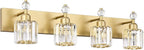 PRESDE Crystal 4 Bathroom Vanity Light Modern Gold Vanity Light Fixture Wall by HOME
