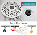 6-Setting Shower Head with Handheld, JDO High Pressure Hand held Shower Head - Image 6
