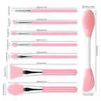 8Pcs Silicone Face Mask Brush Set, Double-Sided Silicone Face Scrubber - Image 2