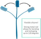 Bendable Long Handled Silicone Body Brush & Hair Scrubber - Image 5
