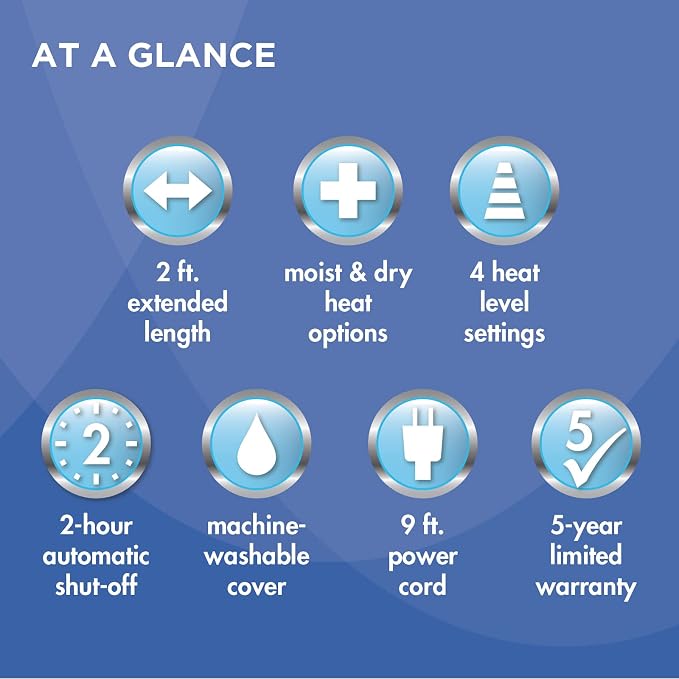 HealthWise Deluxe Extra Large 12” x 24” Heating Pad - Image 4