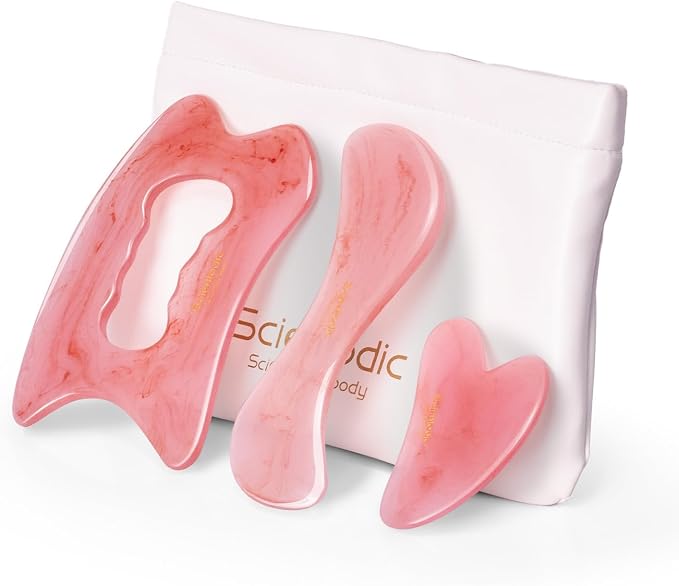 Scienlodic 3 Pcs Gua Sha Massage Tools by YourRedLightTherapyGuide
