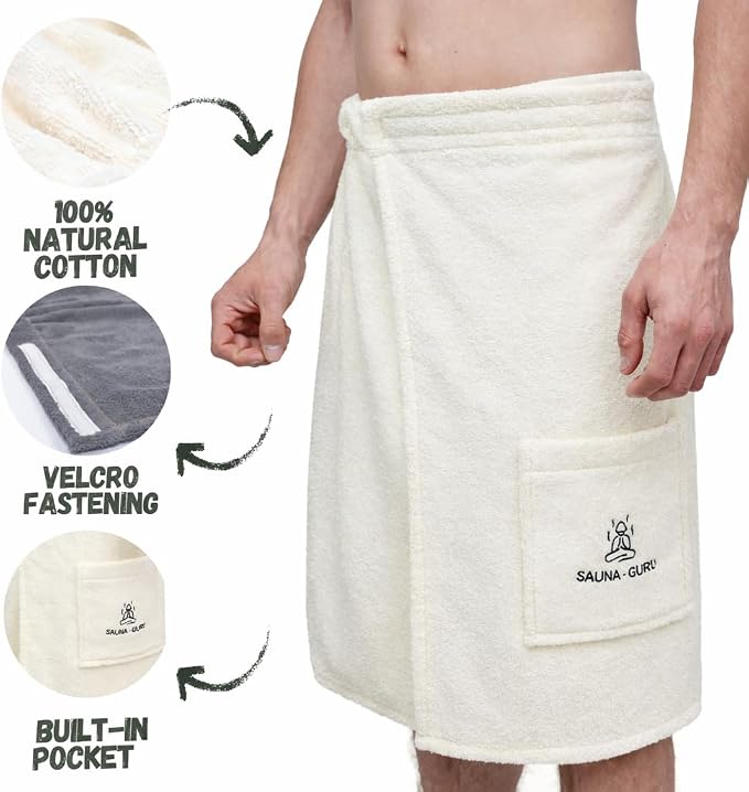 100% Cotton Sauna Kilt Towel Wrap - Image 3