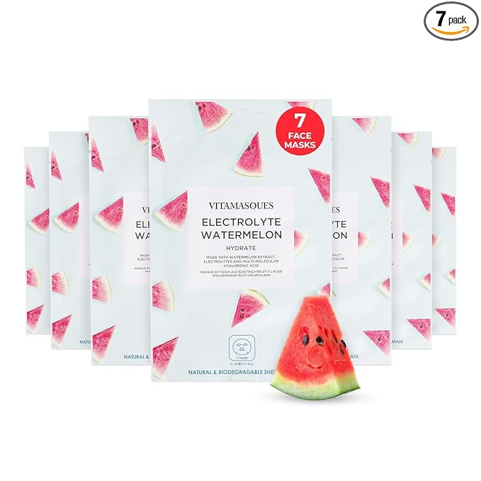 Vitamasques Hydrating Face Masks Electrolyte Watermelon by Vitamasques